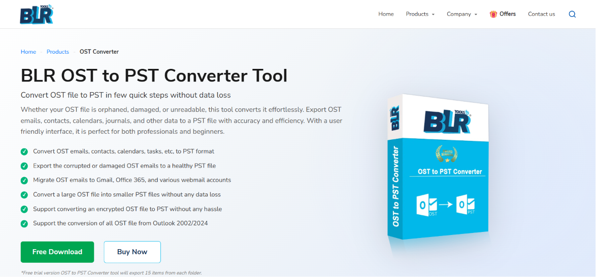 BLR OST to PST Converter